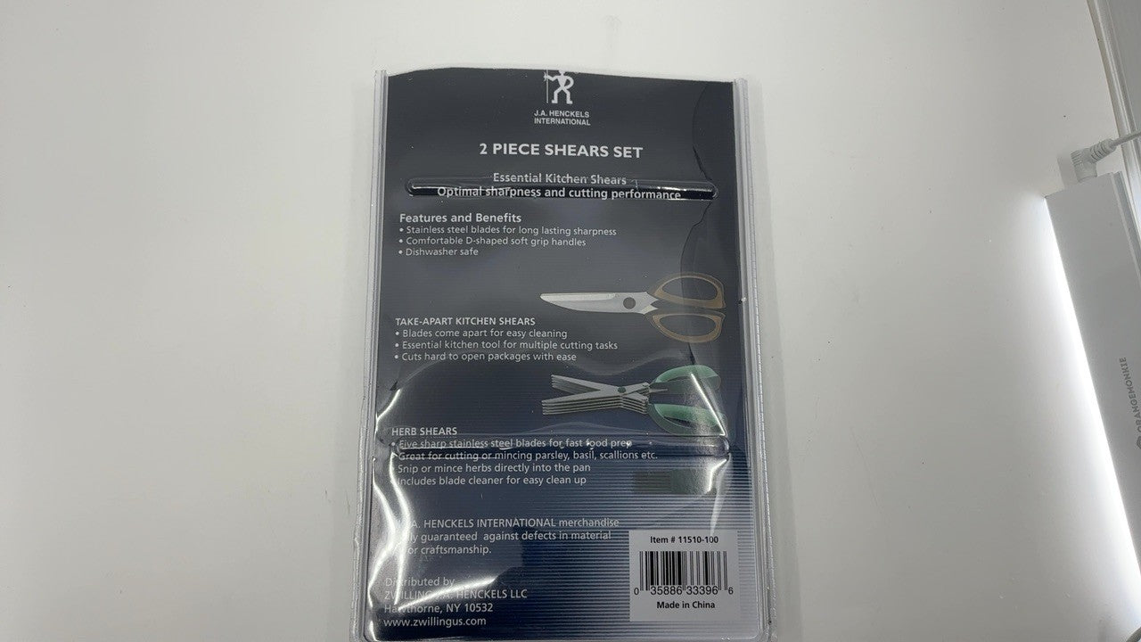 Heavy Duty Henckels Kitchen Shears, 2-Pc Set, Take Apart, Dishwasher Safe