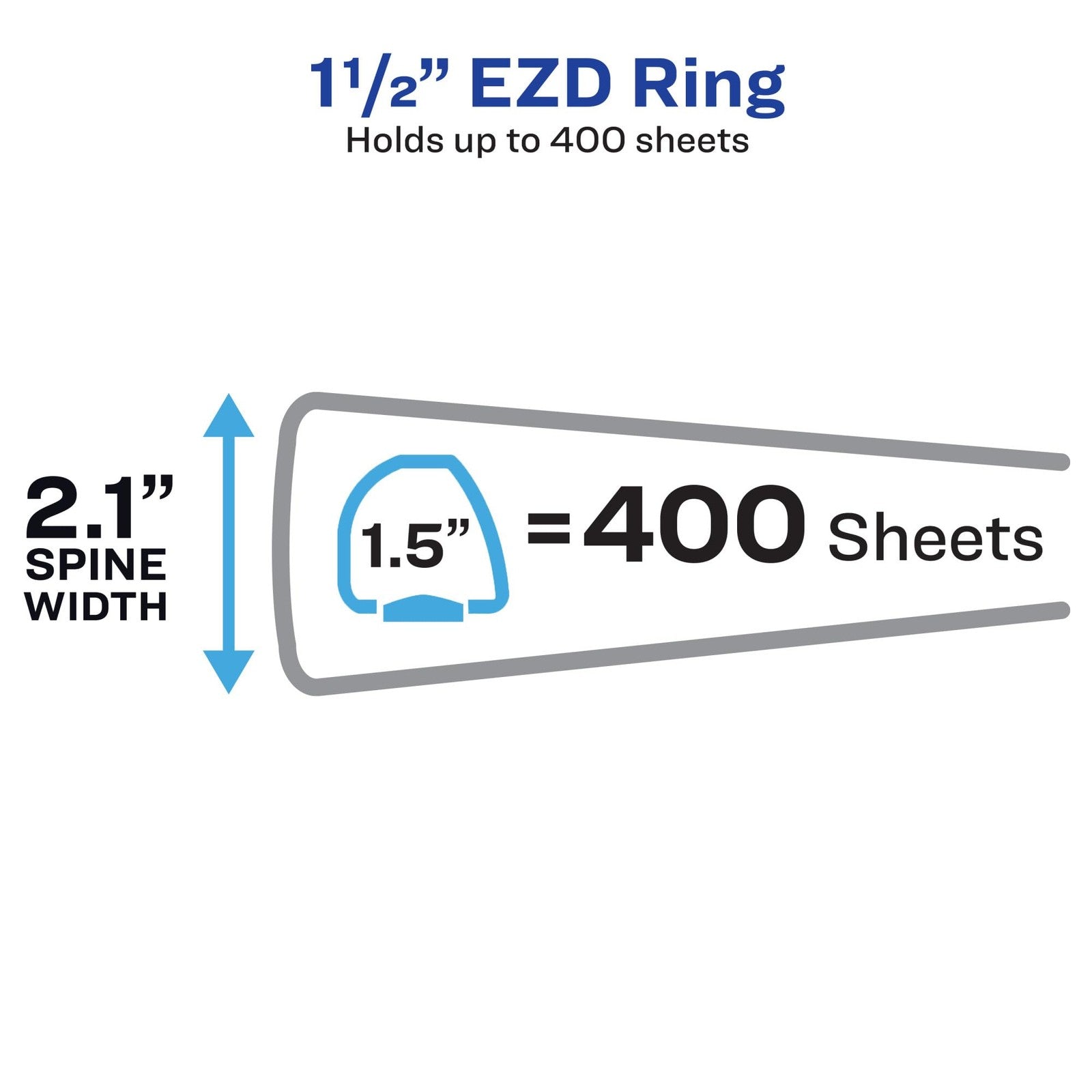 Avery Heavy-Duty Binder with 1.5-Inch One Touch EZD Ring, Blue (79885)