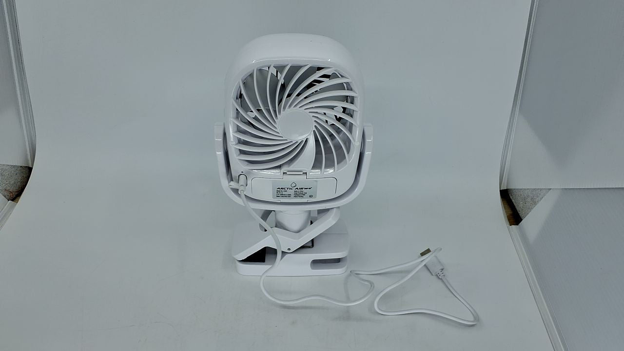 Arctic Air Grip Go Evaporative Cooler, Portable Fan, USB Rechargeable, White