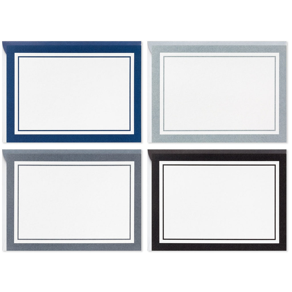 40 Striped Blank Cards & Envelopes Set w/ Organizer for All Occasions