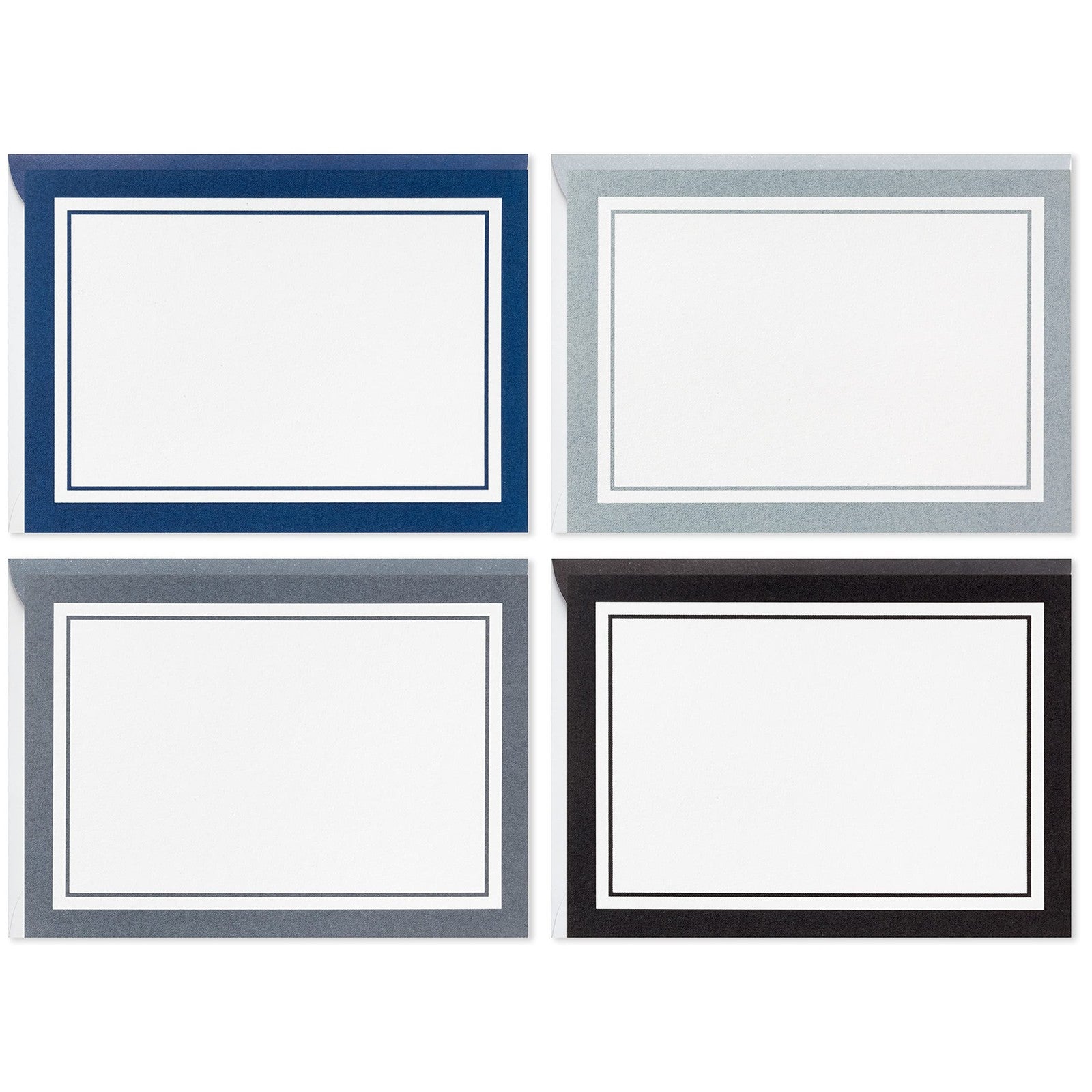 40 Striped Blank Cards & Envelopes Set w/ Organizer for All Occasions