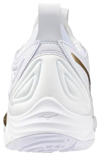 Mizuno Wave Momentum 3 Women's Volleyball Shoe, White-Gold, 6