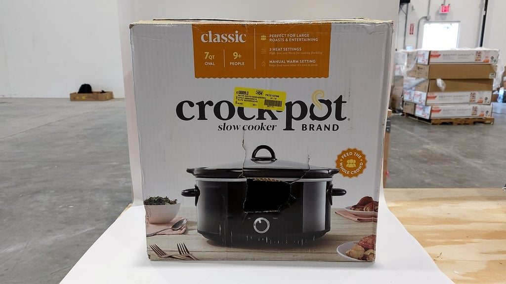 Crock Pot SCV700-B 7 Quart Black Oval Slow Cooker by Crock-Pot