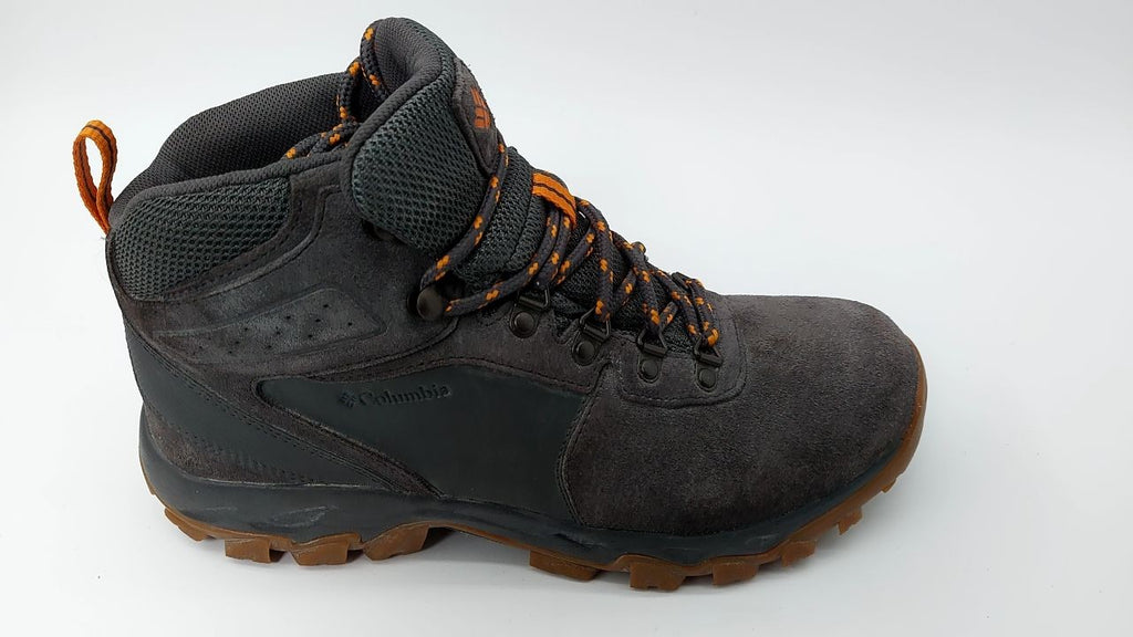 Columbia Mens Newton Ridge Plus II Suede Waterproof, Dark Grey/Gold Amber, 8.5