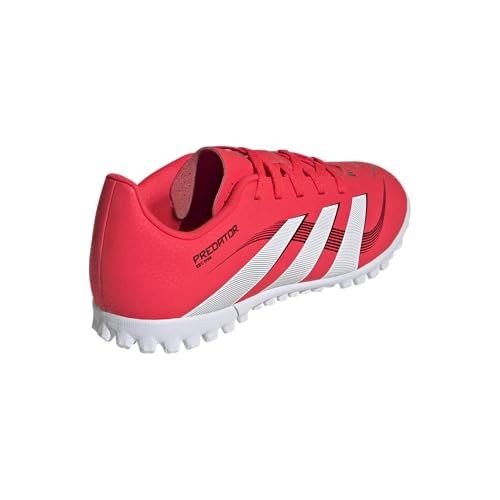 adidas Unisex-Kids Club Predator Turf Soccer, Lucid Red/White/Black, 5.5