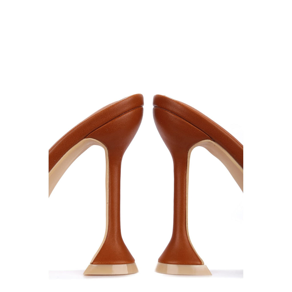 Cape Robbin Lithe Tan High Heels Size 8, Square Open Toe