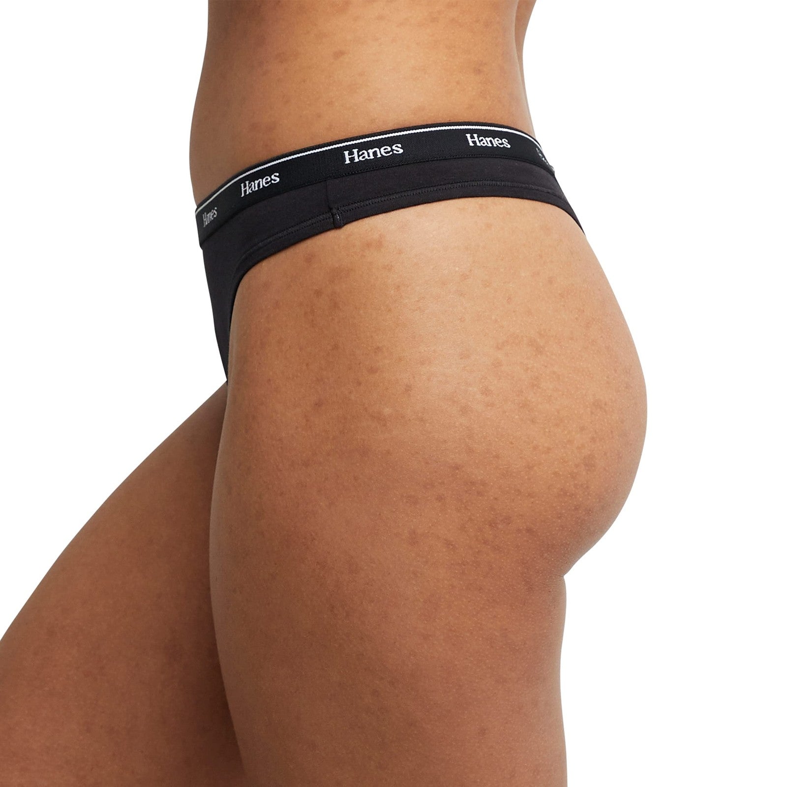 Women's Thong Underwear 6-Pack, Hanes, Cotton Blend, Small, Assorted Colors