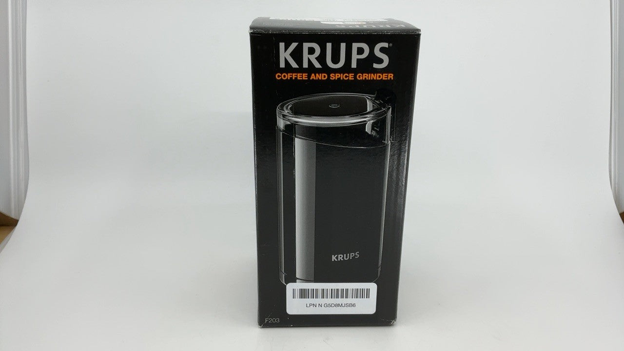 KRUPS F20342 Electric Coffee Grinder 3 oz Black 200W Stainless Steel Blades