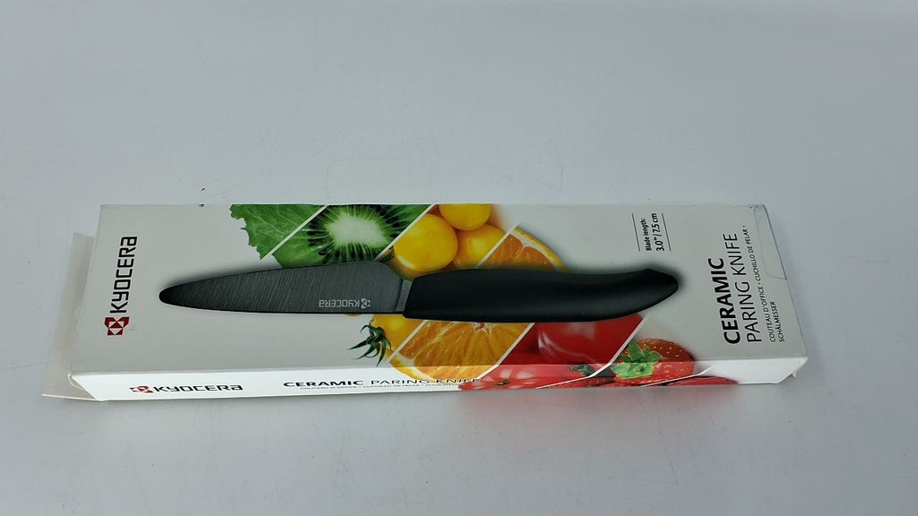 Kyocera Advanced Ceramic Revolution Series 3-inch Paring Knife, Black Blade