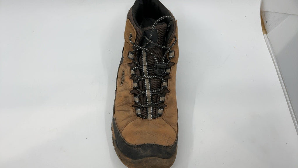 KEEN Targhee 4 Kids Hiking Boots, Waterproof, Bison/Brindle, Size 7