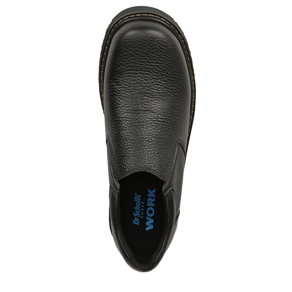 Dr. Scholl's Shoes Men's Winder II Slip Resistant Work Loafer,Black Leather,8.5