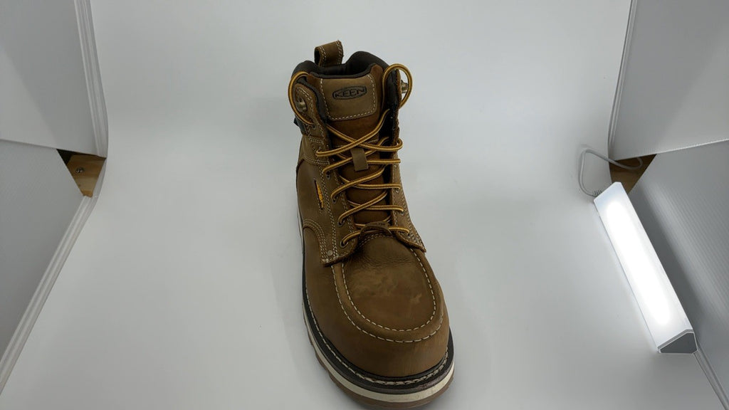 KEEN Cincinnati 6" Composite Toe Waterproof Wedge Boots, Belgian/Sandshell, 9.5