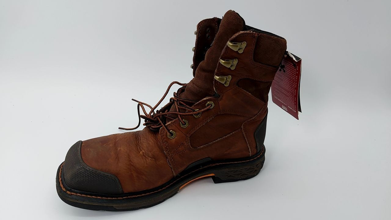 Ariat Men's 8" Waterproof Composite Toe Work Boot, Chestnut Brown, 8M