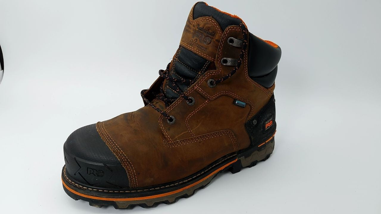 Timberland PRO Men's 6in Waterproof Work Boot, Composite Toe, Brown, 12W
