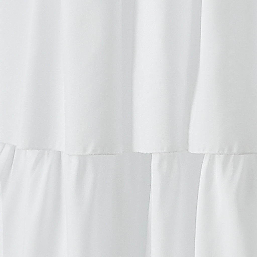 Curtainworks Flounced Ruffle Rod Pocket one Curtain Panel, 63 in, White