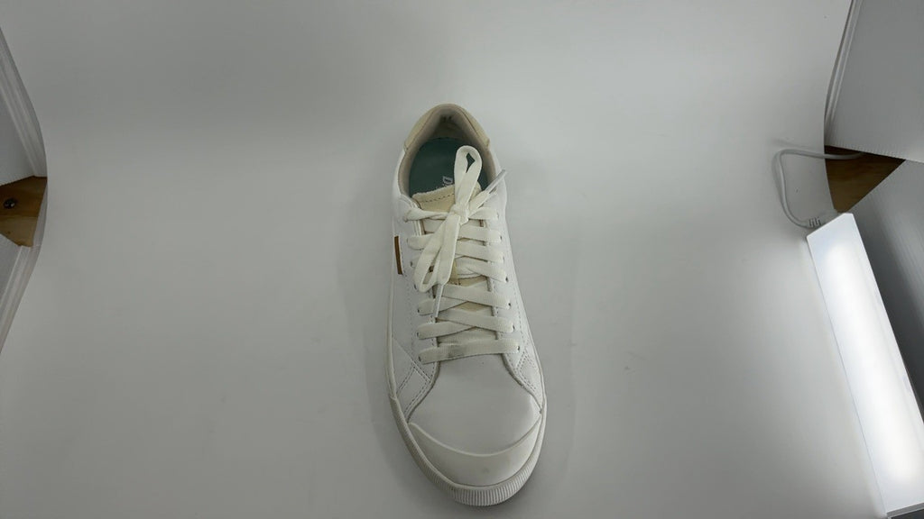 Dr. Scholl's Womens Time Off Platform Sneaker, White Smooth, Size 6.5