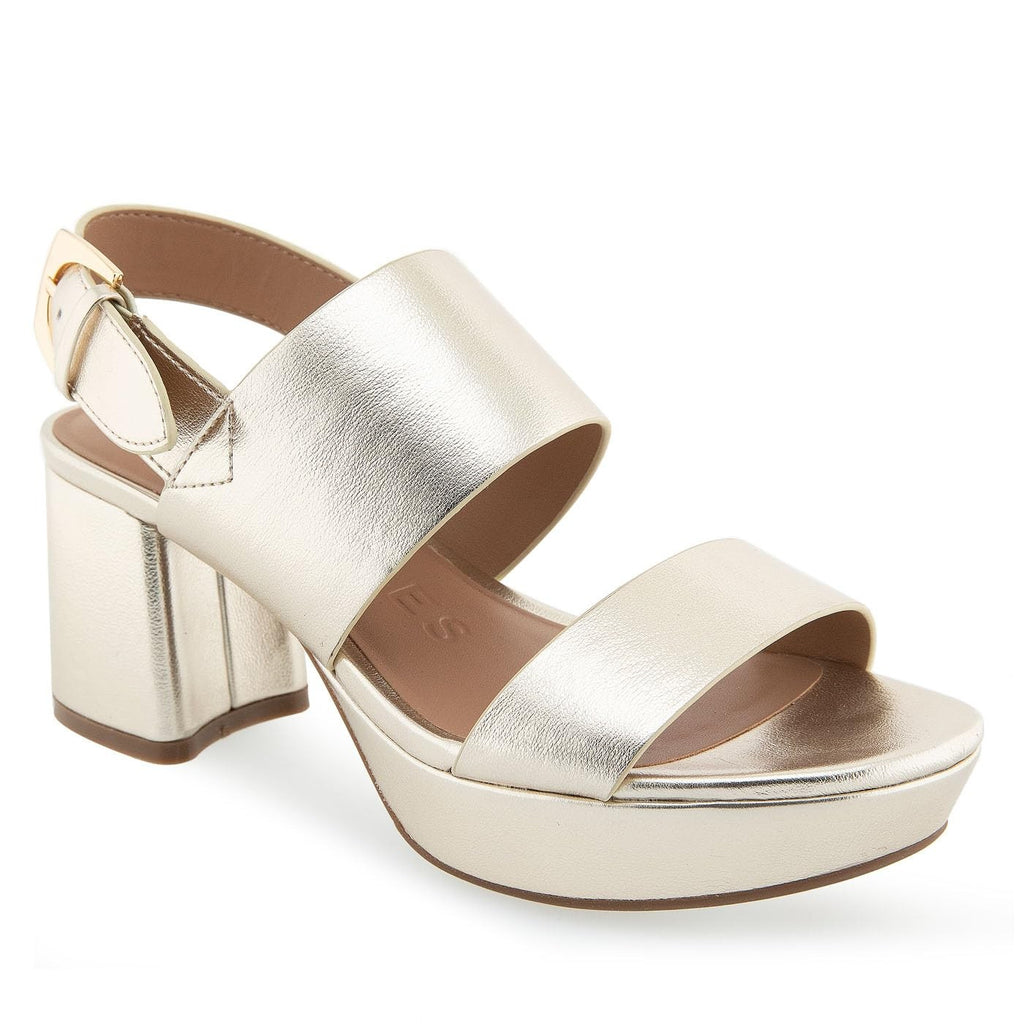 Aerosoles Women's CAMILIA Heeled Sandal, Soft Gold PU, 7 Wide