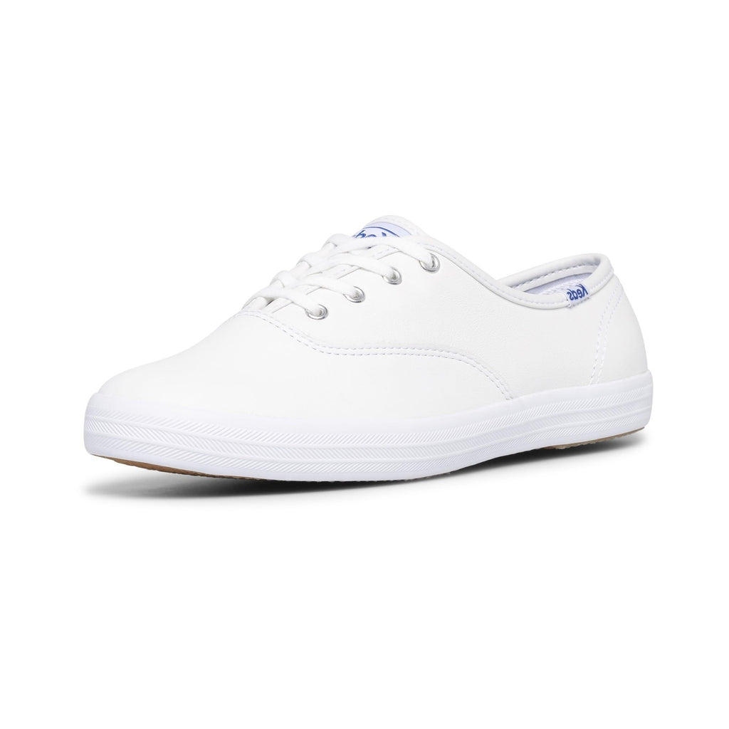 Keds Women's Champion Leather Sneaker, White, 8.5 Wide