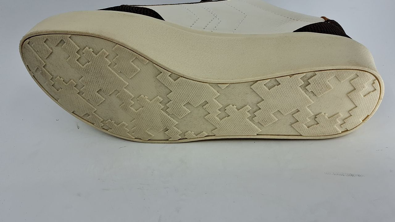 Dr. Scholl's Women's Madison Lace Sneaker, White/Brown, 8.5