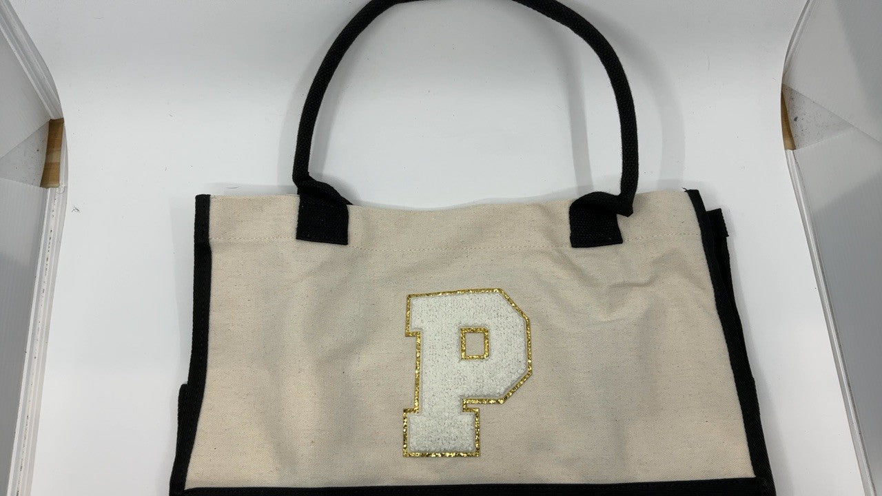 Personalized Tote Bag for Women, White, 17.3x8.6x12.2 In, Birthday Gift