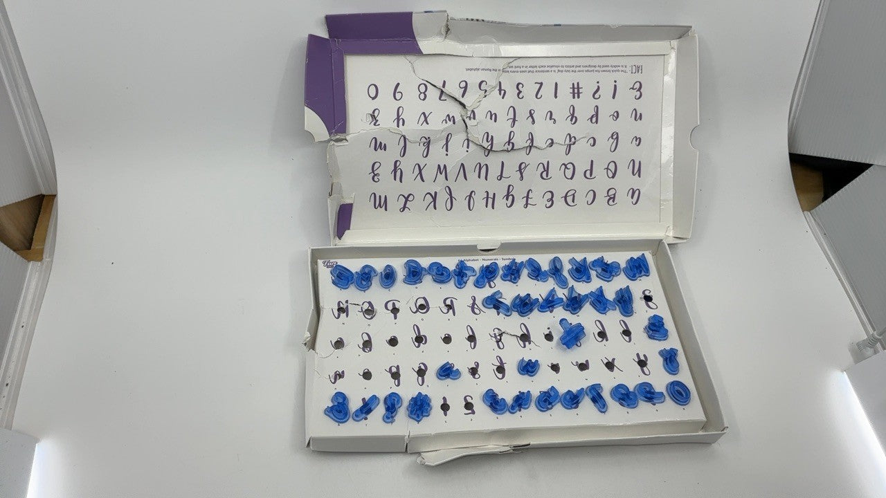 PME Fun Fonts Cupcake & Cookie Stamping Set of 66, blue, standard