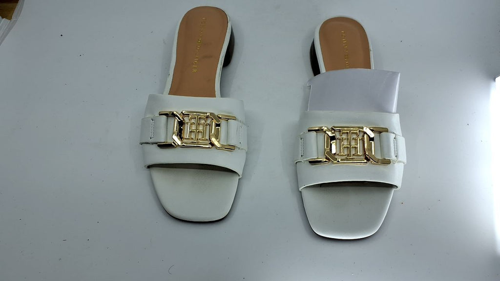 Tommy Hilfiger Women's Meliei Block Heel Slide Sandals - White