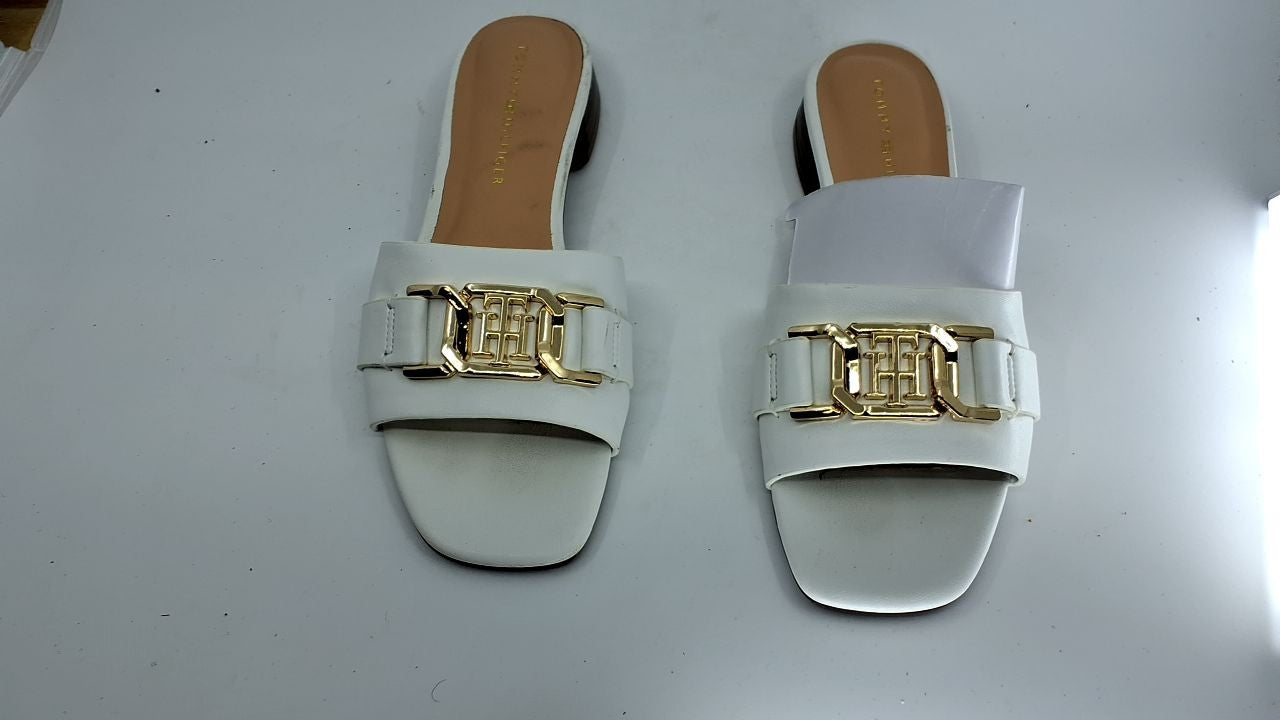 Tommy Hilfiger Women's Meliei Block Heel Slide Sandals - White