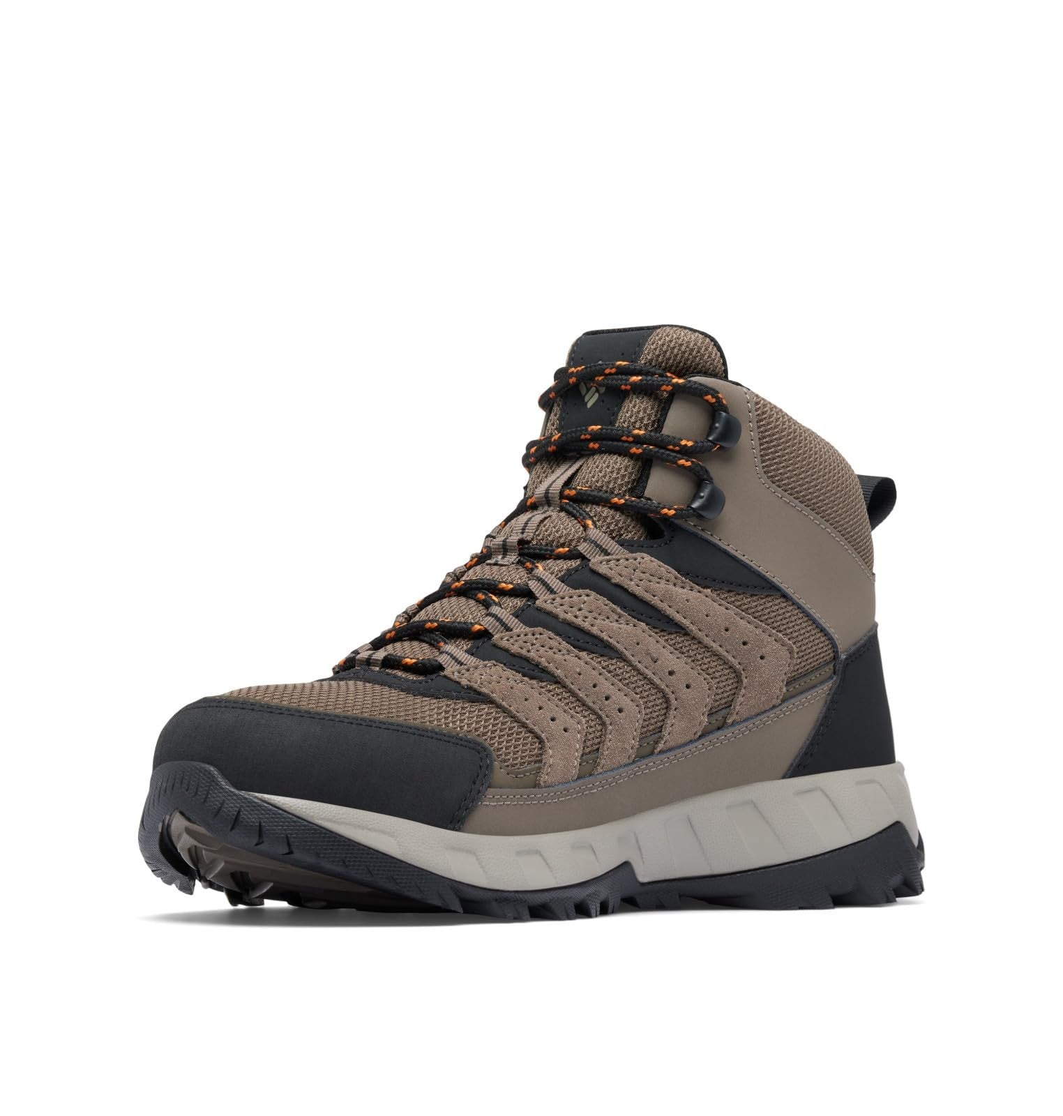Columbia Mens Strata Trail Mid Waterproof, Mud/Desert Sun, 10