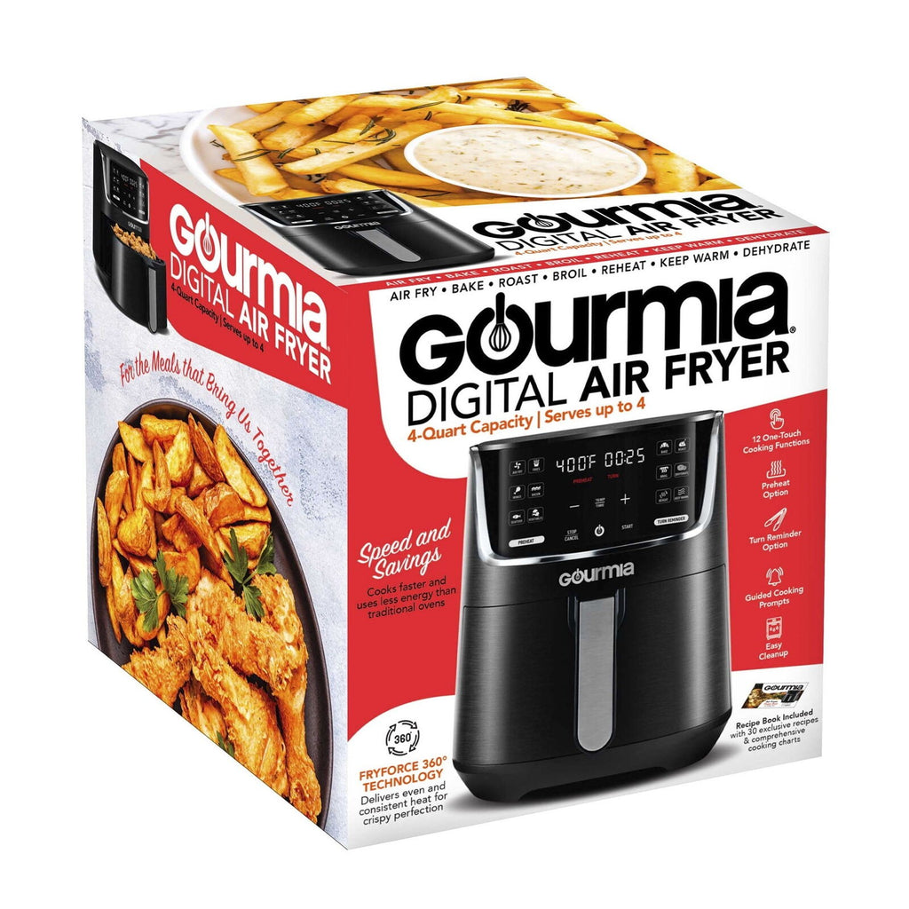 4Qt Gourmia Digital Air Fryer w/ 12 One-Touch Settings GAF414