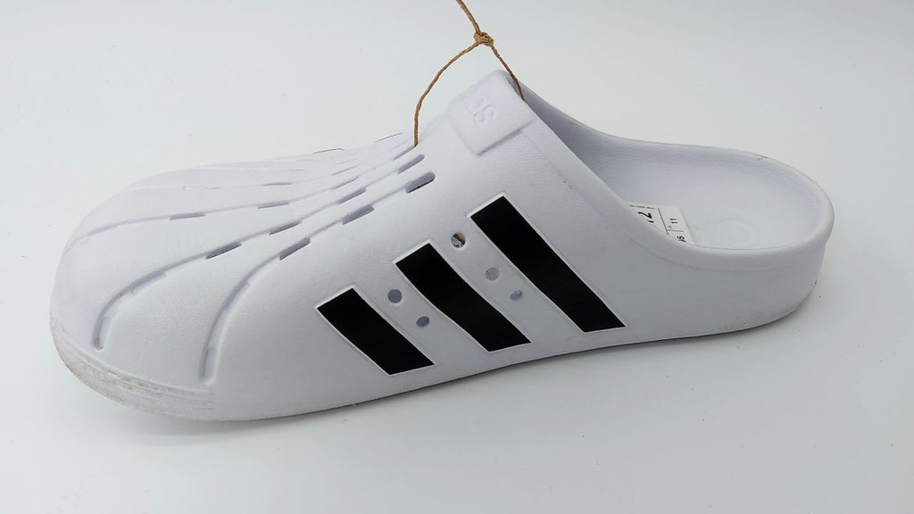 adidas Adilette Clog Slide, Footwear White/Core Black, Men's 11