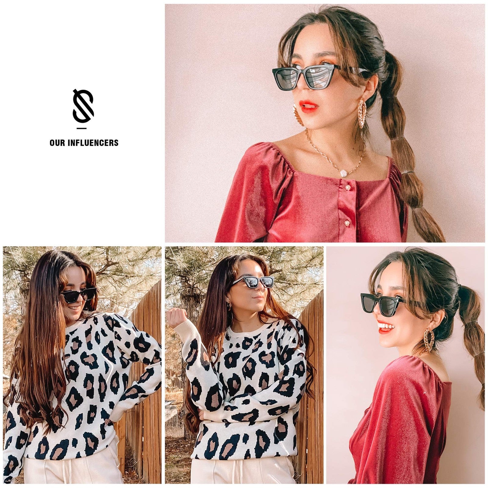 SOJOS Retro Polarized Narrow Square Sunglasses Women Tortoise/Brown