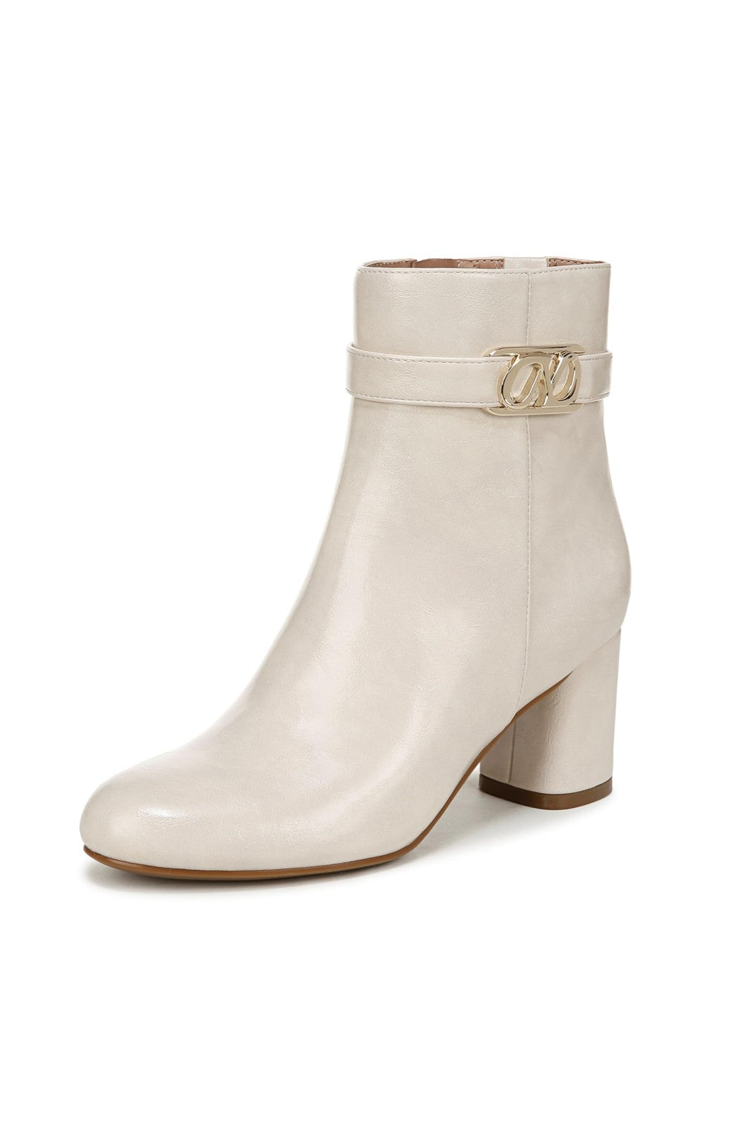 Naturalizer Womens Lottie Ornament Detail Ankle Bootie Porcelain White 8.5 M