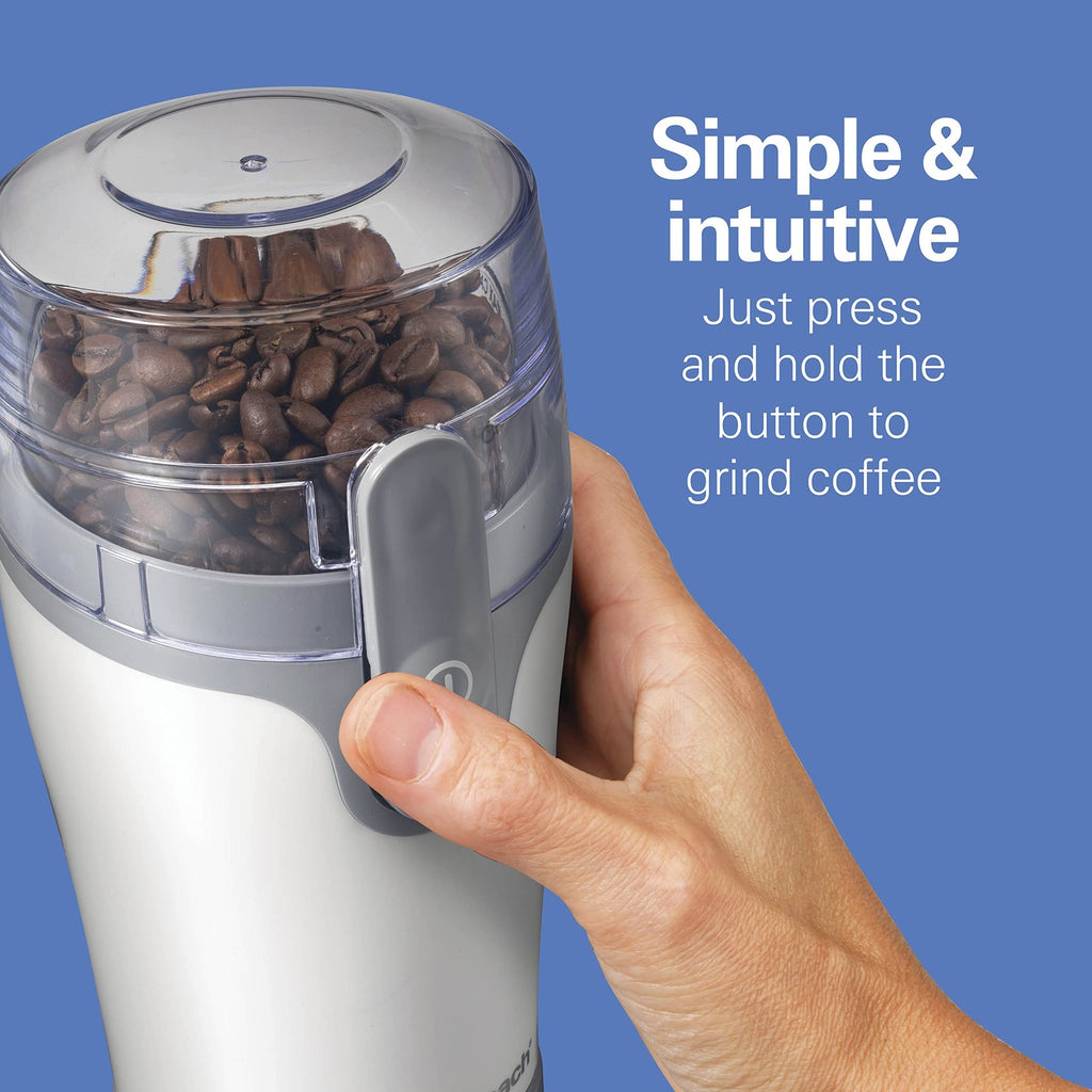 Hamilton Beach 80420 Coffee Grinder, Removable Bowl, 12 Cups, White