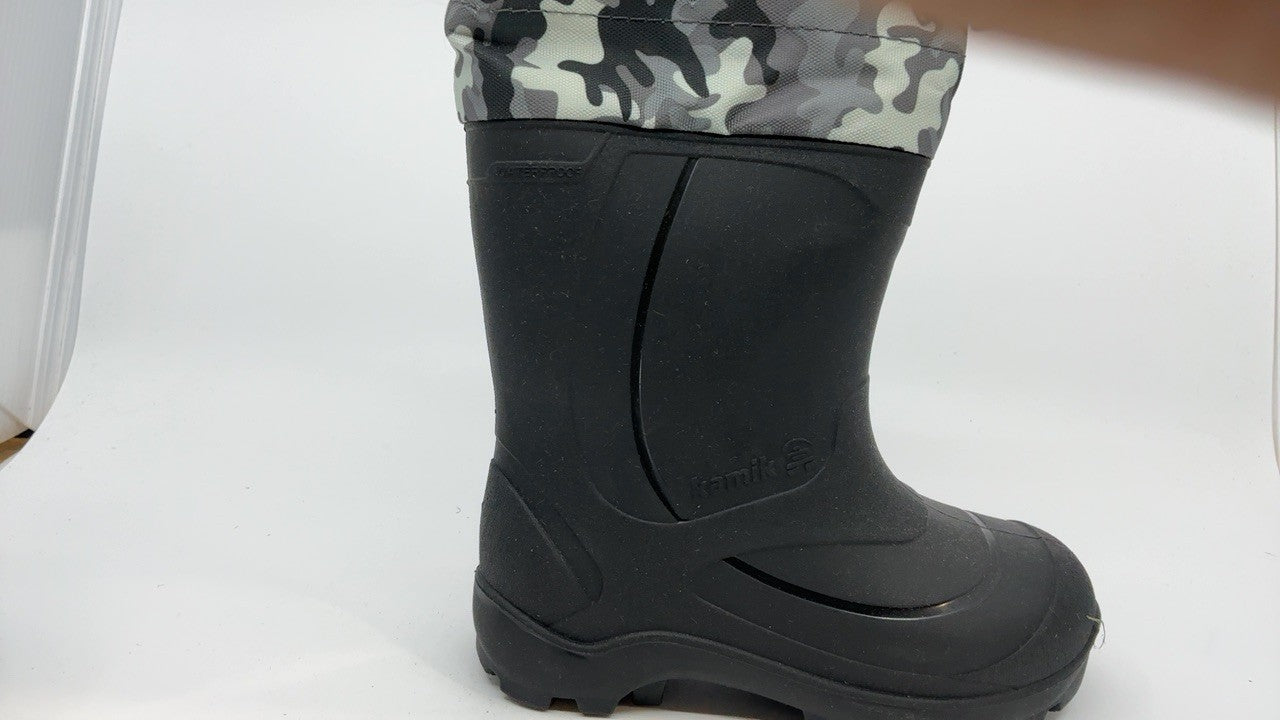 Kamik Kids' Snobuster 2 Winter Boots, Black/Charcoal, 11 Little Kid