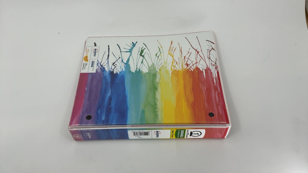 Avery 5.5x8.5 Mini Binder w/ 1" Gap Free Rings, Rainbow Color