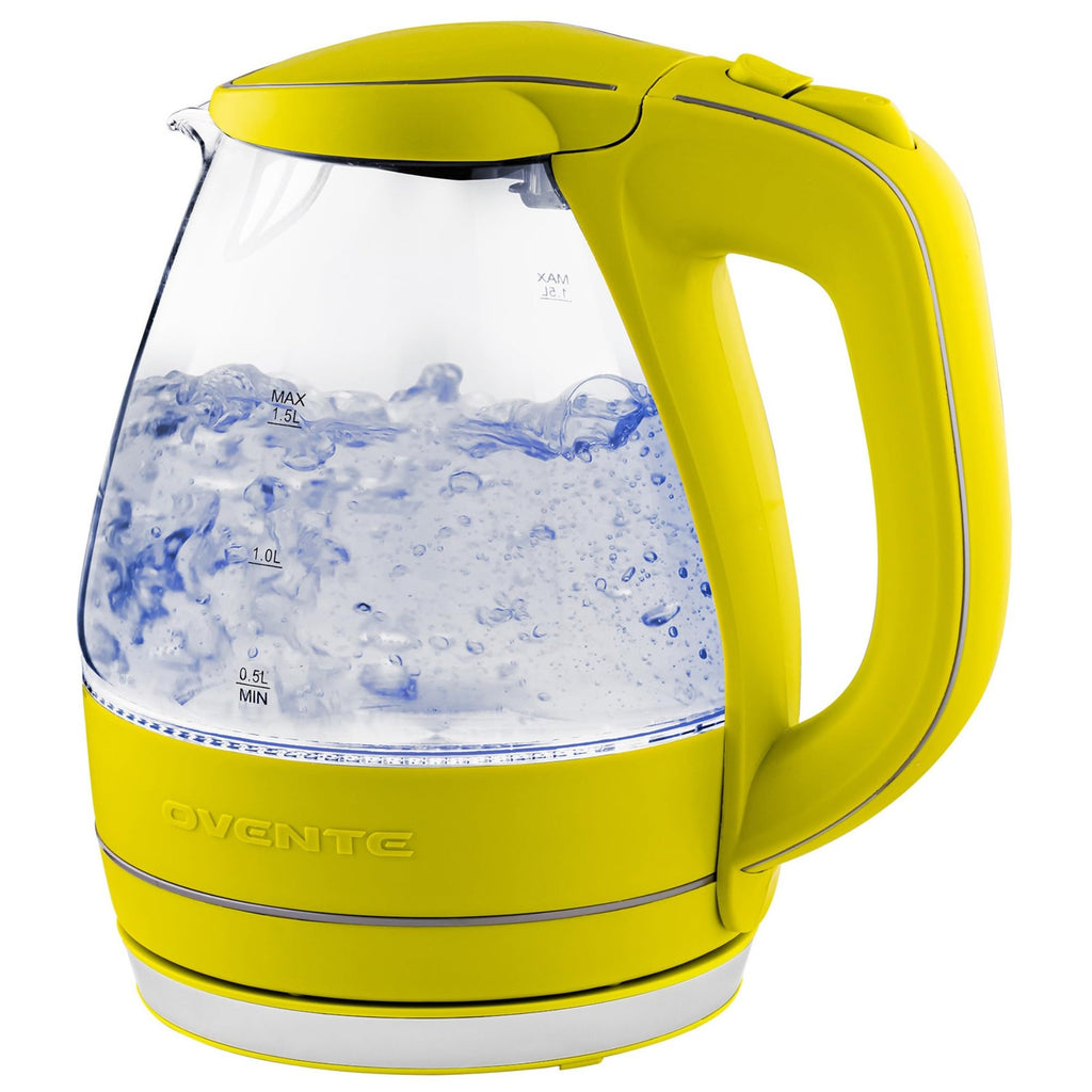 OVENTE 1.5L Electric Kettle Green w/ Auto Shut-Off & Removable Filter