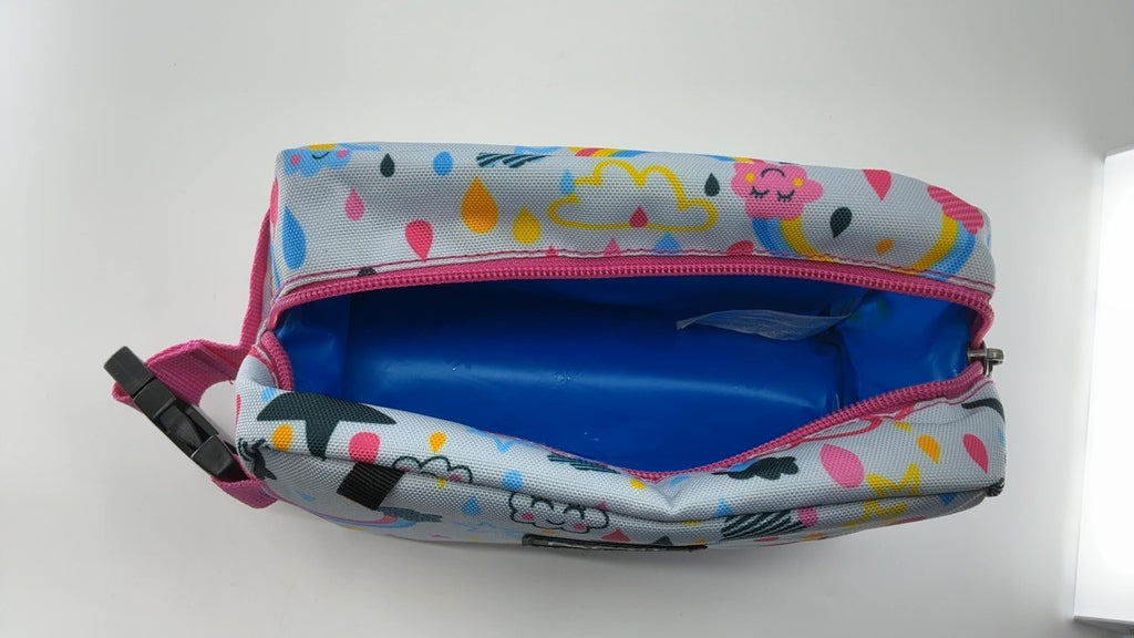 PackIt Freezable Snack Box, Rainbow Sky, EcoFreeze Technology, 9x5 in