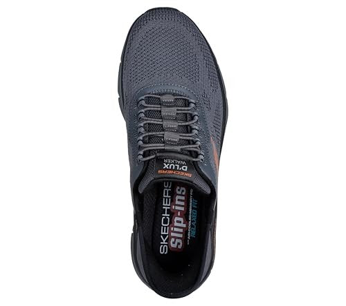 Men's Skechers D'Lux Walker 2.0 Hands-Free Sneaker 12 X-Wide Charcoal/Orange