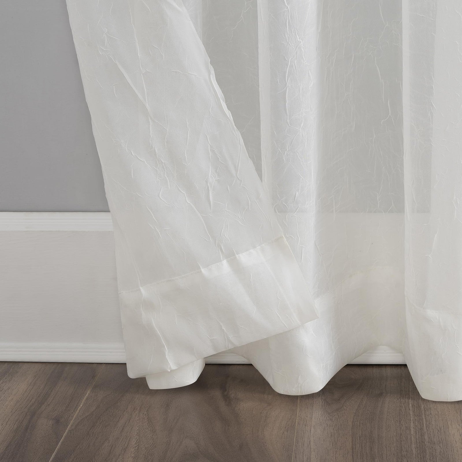 No. 918 Erica Crushed Sheer Voile Grommet Curtain Panel