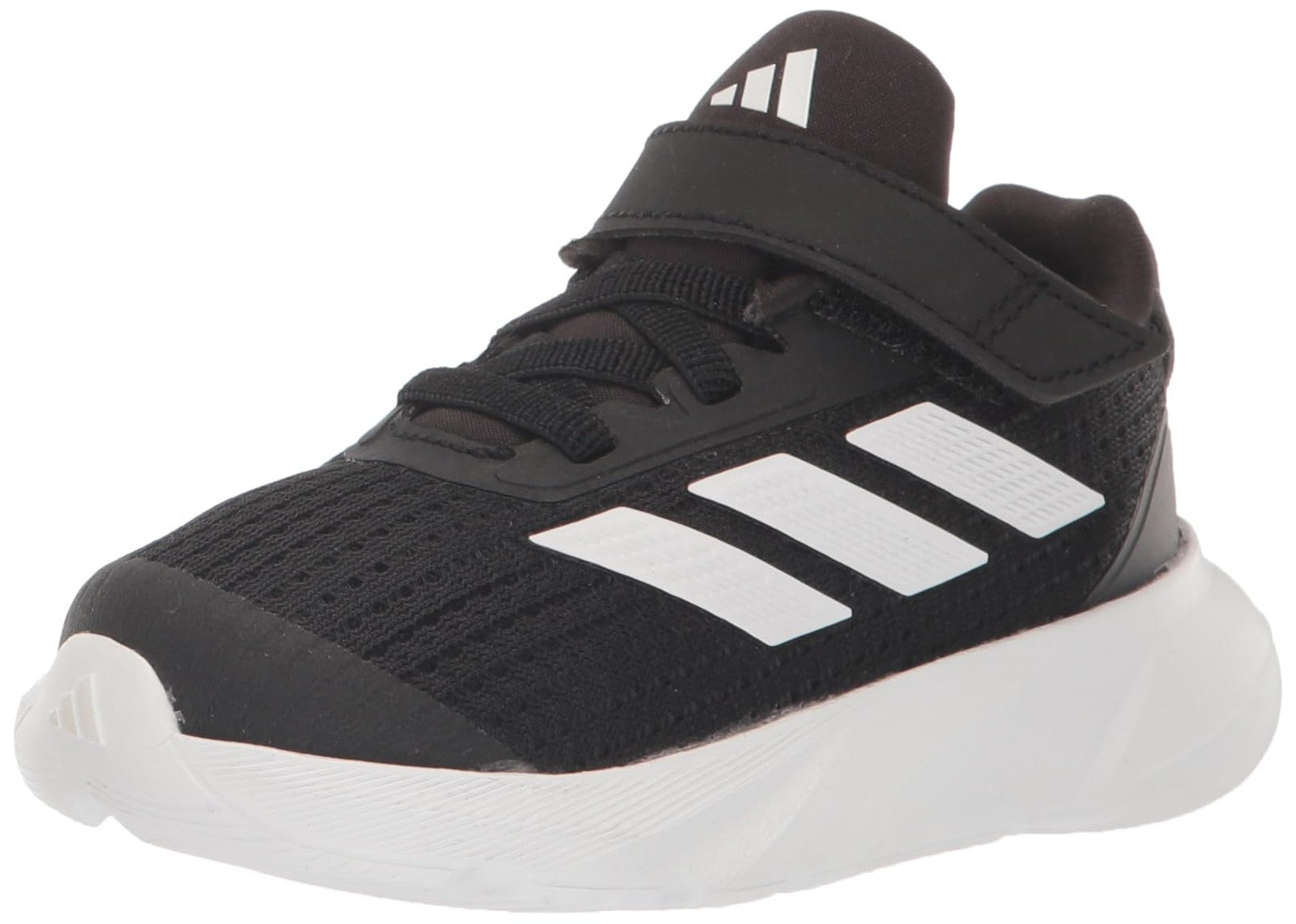 adidas Duramo SL Elastic Lace Sneakers, Core Black/White, Size 1 Kid