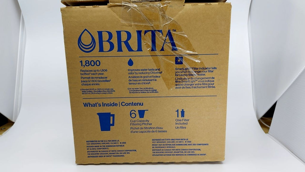 Brita Metro Water Filter Pitcher, 6-Cup, Turquoise, SmartLight Indicator