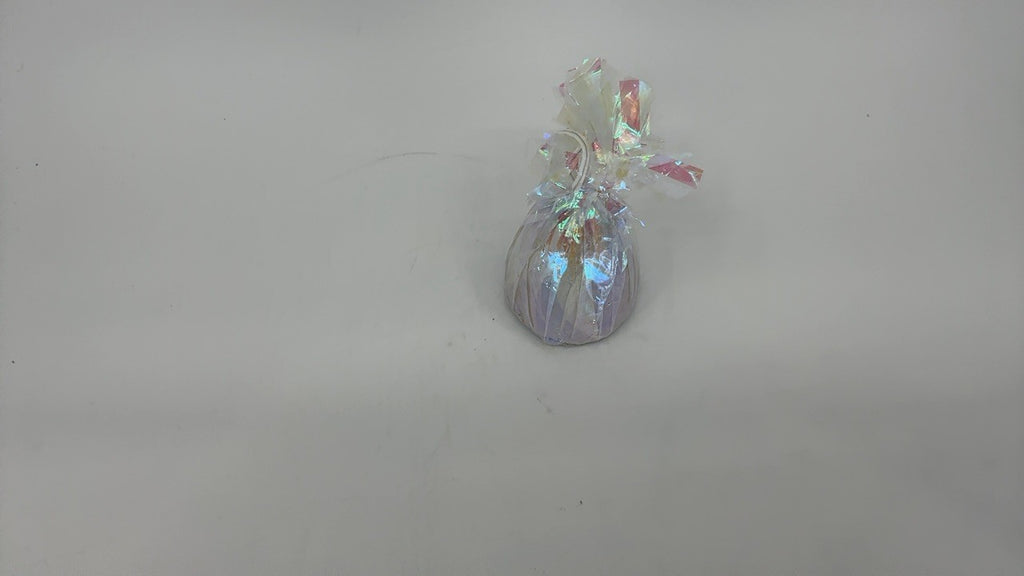 6 Pack Metallic Wrapped Balloon Weights, Opalescent, 6 Oz Centerpieces