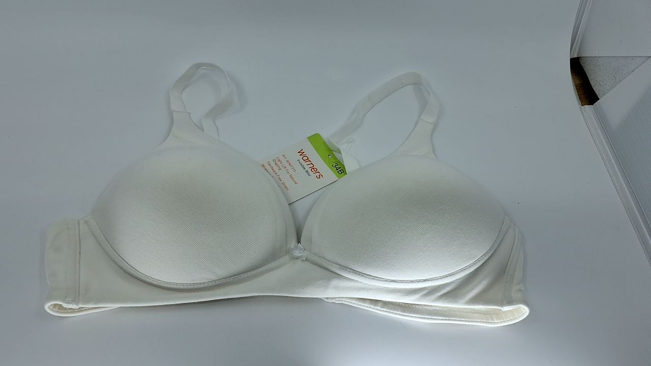 Warner's 34B Invisible Bliss Wireless Lift Bra, White
