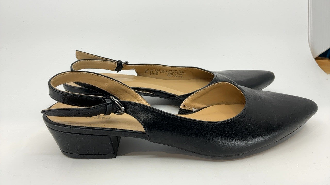 Naturalizer Women's Banks Slingback Pump, Black Leather, 9