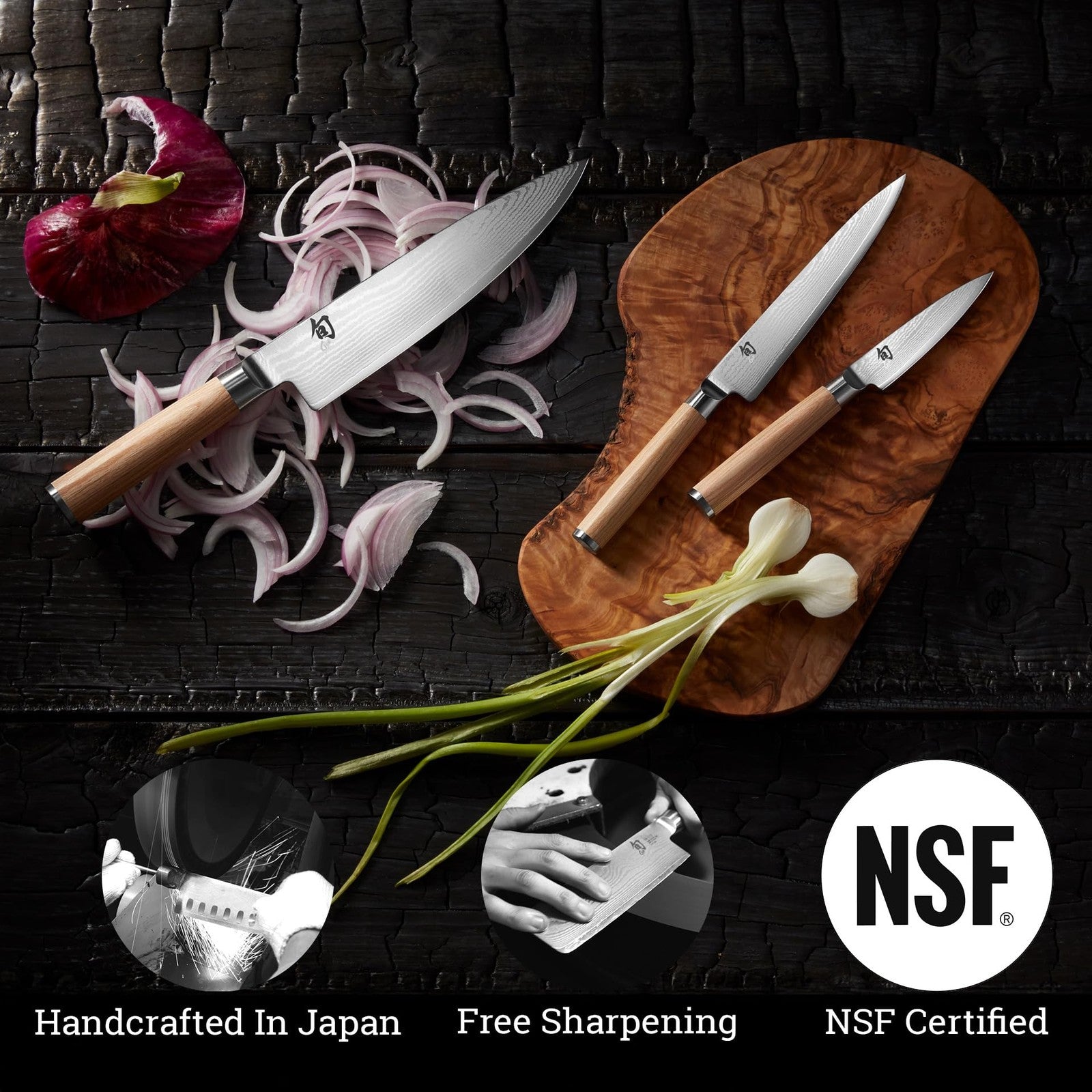 Handcrafted Shun Classic Blonde 3.5" Paring Knife, Damascus Steel, Pakkawood