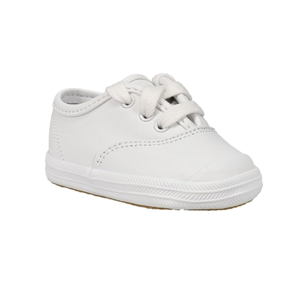 Keds Kid's Champion Lace Toe Cap Sneaker, White, 1 Medium Little Kid