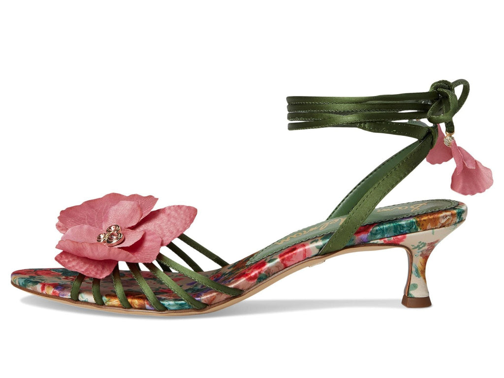 Sam Edelman Women's Carla Heeled Sandal, Green Agave, 6.5