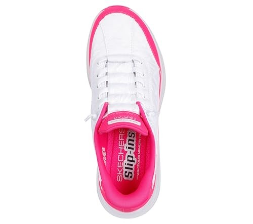 Skechers Sport Women's Cozy Fit Slip-Ins Sneaker, White/Hot Pink, Size 9