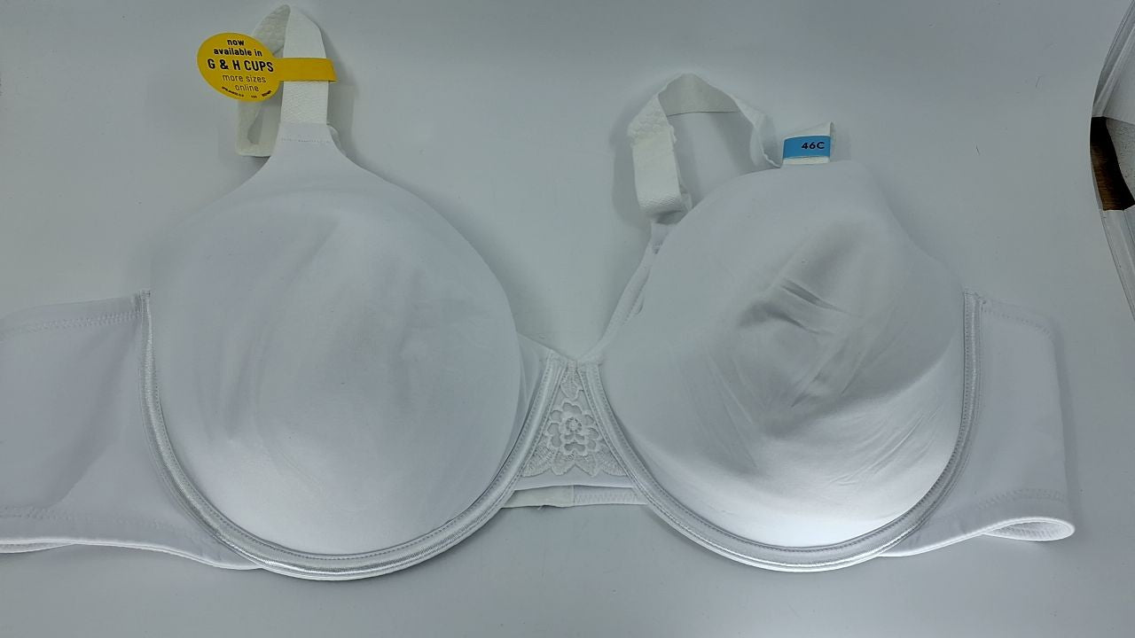 Vanity Fair Full Figure Bra 46C, Underwire, 4-Way Stretch, White