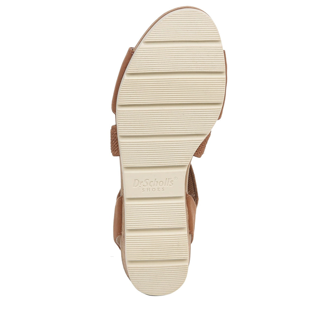 Dr. Scholl's Womens Just Cute Wedge Sandal Honey Brown Fabric 8 M